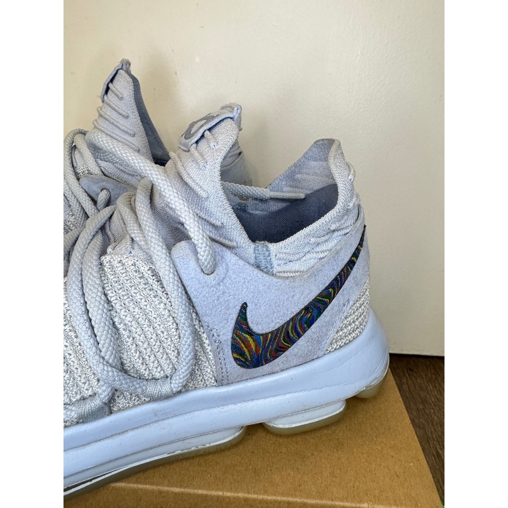 Nike Zoom KD 10 Anniversary Faint Blue Multi Color  Mens Basketball Shoe